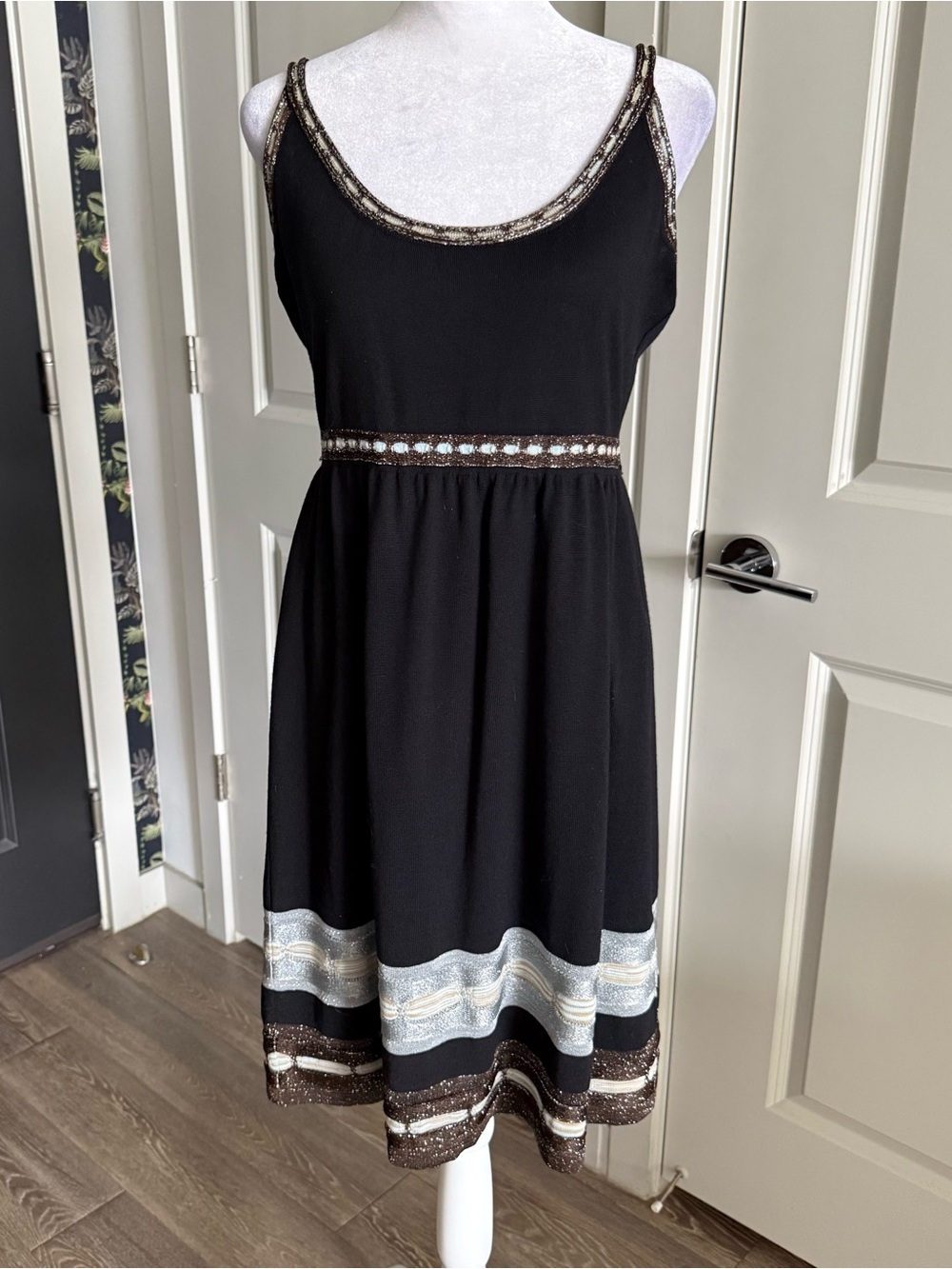 NWT Missoni Merino Wool Metallic Sleeveless Sweater Dress Size IT 44 US 8
